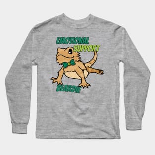 Emotional Support Beardie (Bearded Dragon) Long Sleeve T-Shirt